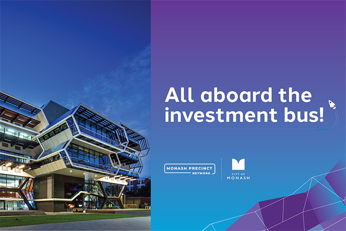 All aboard the investment bus event tile with Monash Precinct Network and City of Monash