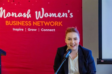 Elly Desmarchelier at Monash Women's Business Network lunch