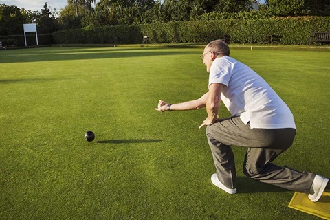 Lawn bowls player