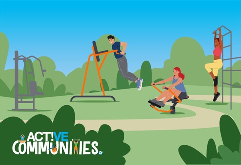 Active Communities - exercising in park