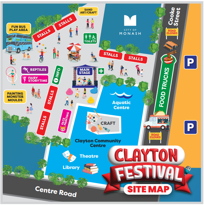 Clayton Festival 2025 site map