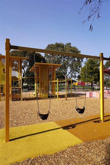 Cameron Avenue and Progress Park swings