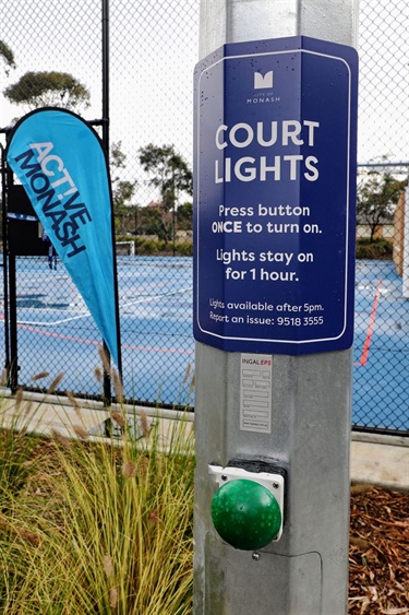 Carlson Reserve multi-sport courts light switch
