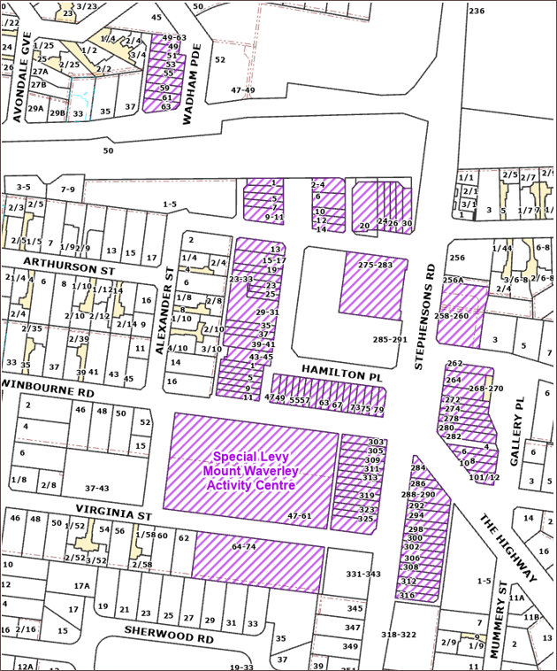 Mount Waverley Special Charge map