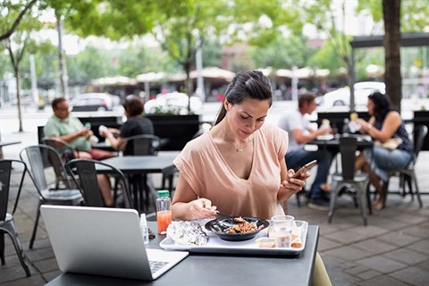 Outdoor dining cafe