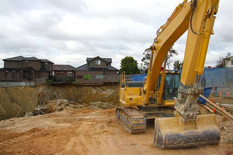 Highbury Road construction site 