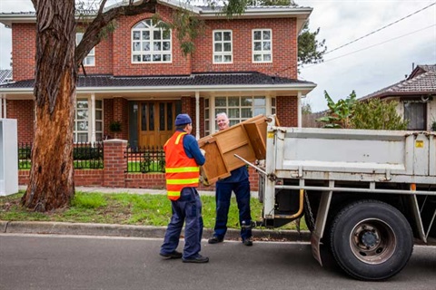 hard rubbish collection truck