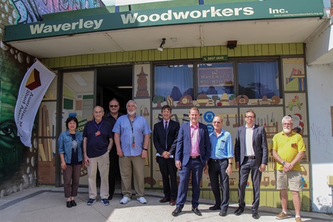 waverley woodworkers celebrate grant