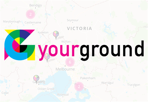 Image of YourGround logo and map